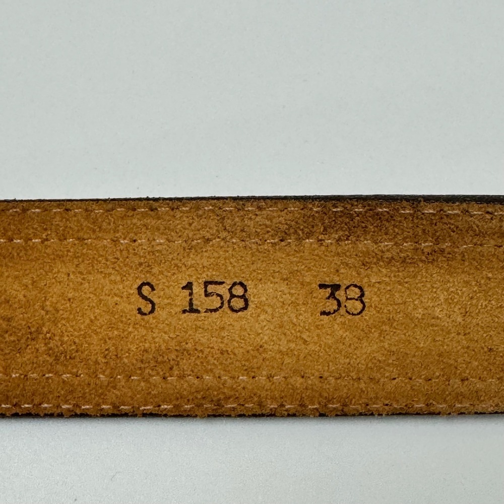 Vintage Nocona Leather Belt 33 Western Tooled Woven Inlay Silver Buckle colorful - Picture 7 of 8